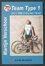 1388 Martijn Verschoor Radsport 2011 Pro Cycling Team Autogrammkarte