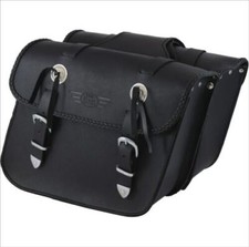 BORSE LATERALI MOTO COPPIA BORSE BISACCE MOTO CUSTOM SENZA FRANGE IN CUOIO