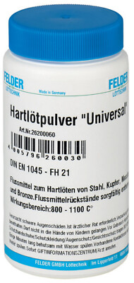 500g FELDER Hartlötpulver Universal FH21 Flussmittel Löten Bronze Messing Kupfer