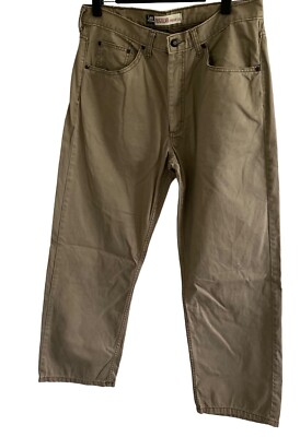Herren Straight Leg LEE PREMIUM JEANS W34 L30 Dunkelbeige OHNE ETIKETT UNBENUTZT