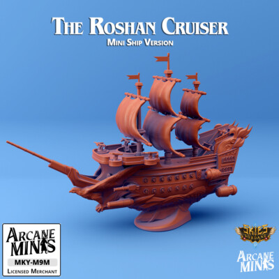 Skies of Sordane Mini Roshan Cruiser D&D Dungeons and Dragons Airship Sailing 