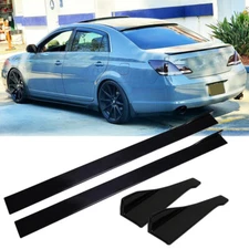 Side Skirt Rocker Panel Lip 78.7" + Rear Bumper Lip Diffuser For Toyota Avalon