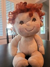 Vintage 1985 Kenner Hugga Bunch Hugsy Doll Curly Hair Plush Boy 19 Worn