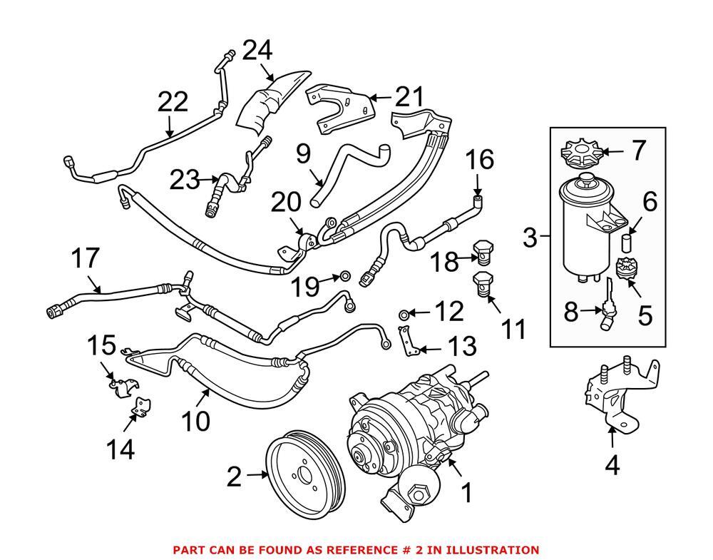J0959 2002-2005 BMW 7 Series Power Steering Pump OEM for sale 