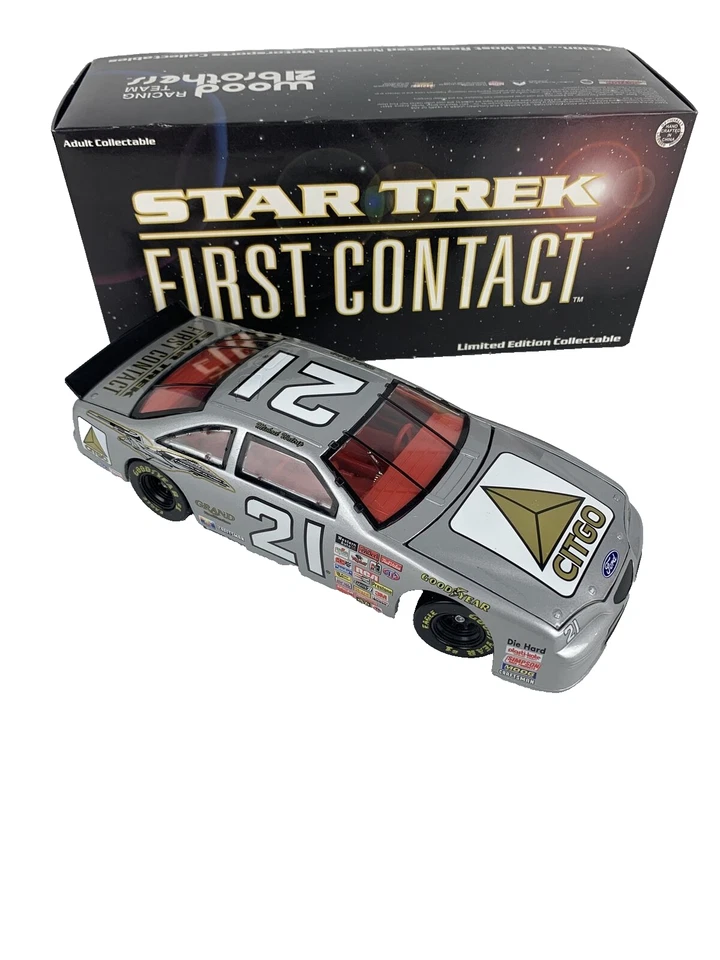 NASCAR MICHAEL WALTRIP #21 STAR TREK PRIMER CONTACTO ESCALA 1:24 COCHE DE STOCK NUEVO EN CAJA Foto 3 de 4