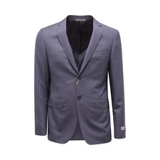 0537AU abito uomo CANALI man check wool suit blue