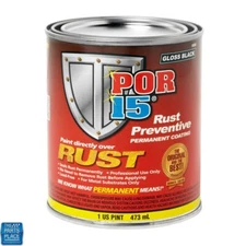 POR-15 Rust Preventive Gloss Black Pint Stop Rust and Corrosion Permanently New
