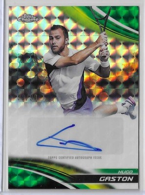 2025 Topps Chrome Tennis Hugo Gaston Geometric Green Refractor Auto #39/99