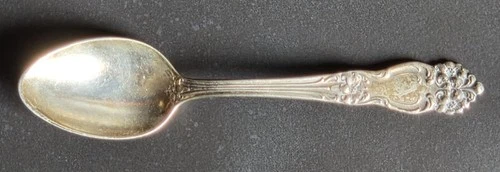 Reed and Barton Tiger Lily 1901 Sterling Silver Teaspoon, 'A' Monogram