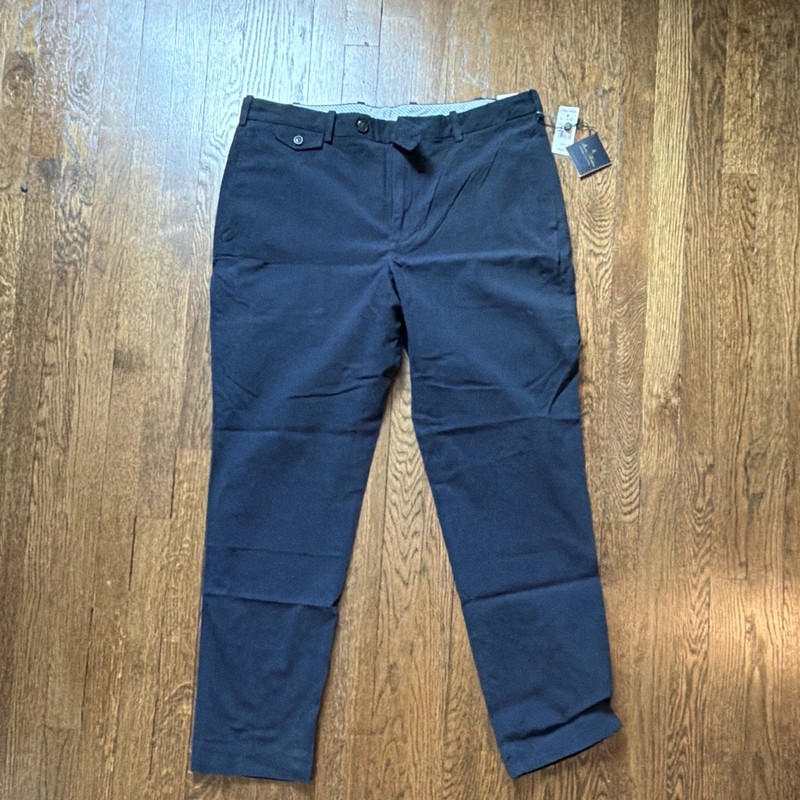 Brooks Brothers Men’s Blue Supima Cotton Twill Chino Pants Flat Front 38 NWT