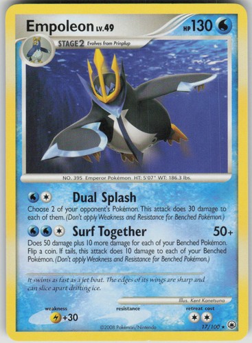 Pokemon TCG Empoleon Rare Majestic Dawn 17/100