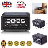 Multifunctional DAB Radio Alarm Clock with Wireless Phone Charging - Black