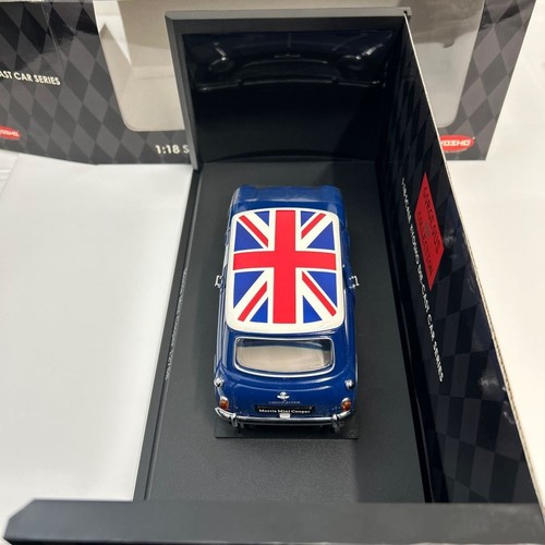 KYOSHO 1/18 MORRIS MINI COOPER 1275S Blue Kyosho Morris Mini Cooper Blue Union - Foto 5 di 9