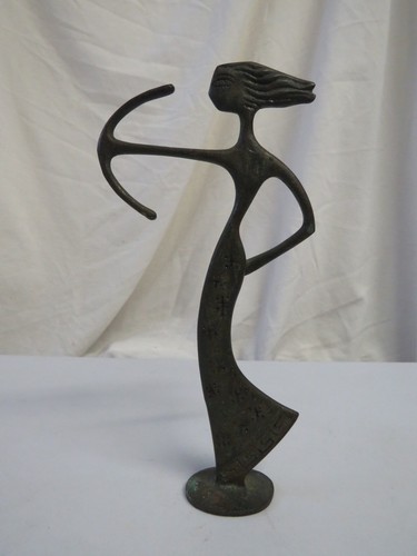 Metal bronze coloured Greek woman archer figure - Picture 3 of 7