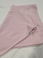 JE Morgan Pink Cotton Thermal Waffle Baby Blanket - USA Made Vintage