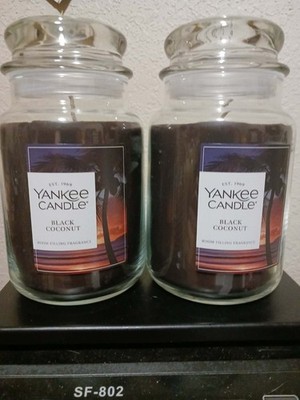 Yankee Candle Black Coconut Original Jar Candles 22oz NEW Lot of 2 Jars FREE S&H