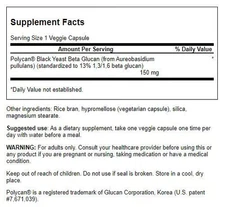 Swanson Polycan Black Yeast Beta Glucan 150 mg 30 Veggie Capsules