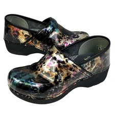 Dansko XP 2.0 Clog EU 38 US 7 - 7.5 Multi Color Leopard Swirl Nurse Doctor
