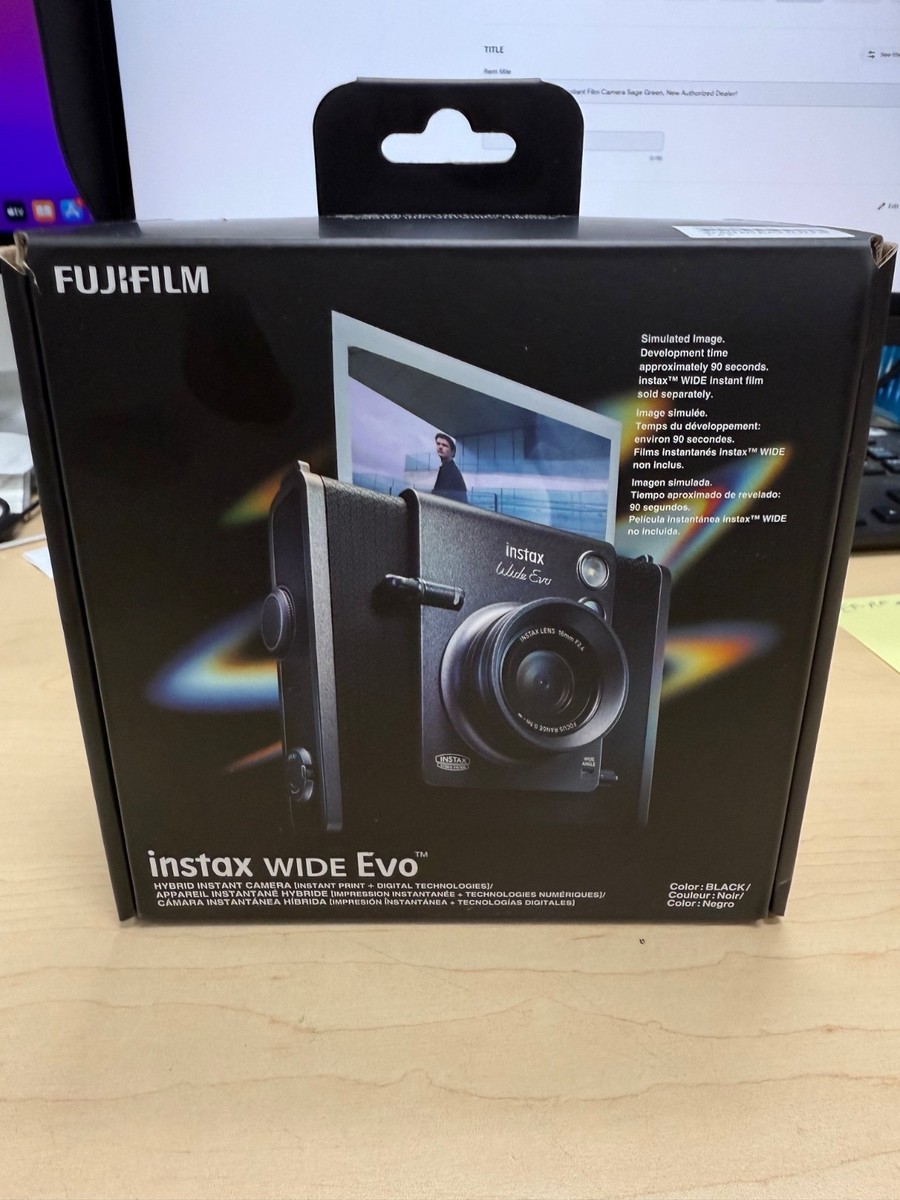 FUJIFILM INSTAX WIDE EVO Hybrid Instant Film Camera w/film New