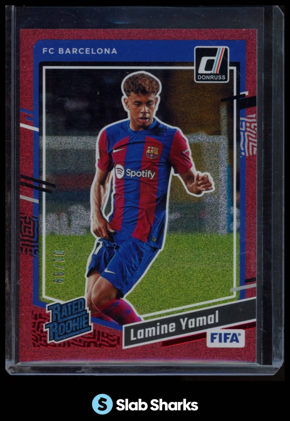 2023 PANINI DONRUSS #177 LAMINE YAMAL RED RATED ROOKIE /99