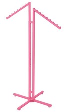 SSWBasics Hot Pink 2-Way Clothing Display Rack - Sleek Retail Clothing Rack