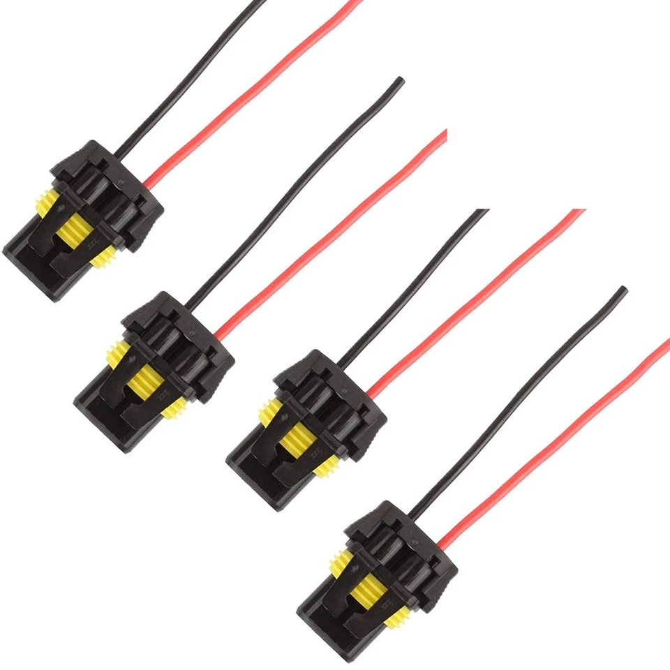 4x 9005 9006 9145 Headlight Fog Lights Connector Wiring Harness Socket - Image 3 of 4