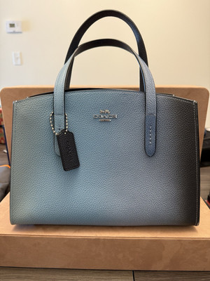 Coach OMBRE Charlie 28 Carryall 51650 BLUE OMBRE Crossbody Satchel
