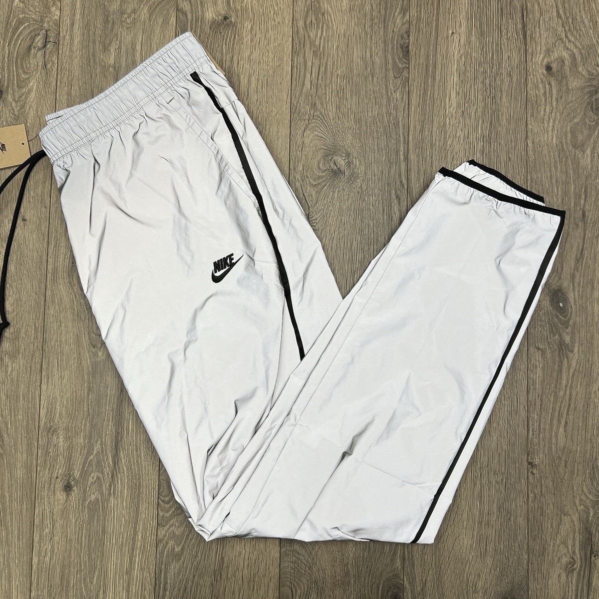 Nike Tech Woven Flash Pants Size XL Tall Mens Reflect Silver Black