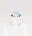 Sarah Coventry Sterling Silver Vintage 3.76ct Blue Topaz Ring Size 8 — photo 3