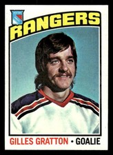1976 TOPPS GILLES GRATTON 28 NRMT HOCKEY NEW YORK RANGERS
