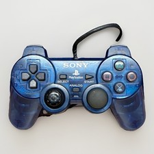 Sony PlayStation 2 (PS2) DualShock 2 Wired Controller Ocean/Clear Blue #5629