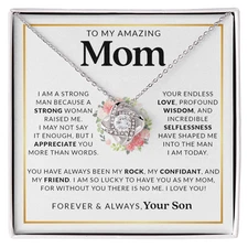 To My Mom Necklace, Mothers Day Necklace, Mom Jewelry Gift, Mom Birthday Gift