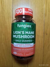 Fungies Lion's Mane Mushroom Blueberry Strawberry 60 Gummies Exp 2026 Memory 