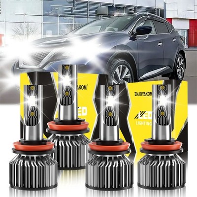 Car Front LED Headlight Bulb High&Low Beam Kit 6500K For Nissan Murano 2015-18