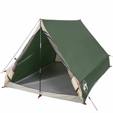 Camping Tent A-Frame 2-Person Green Waterproof tent camping shelter vidaXL