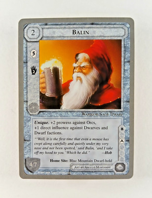 Balin - Middle Earth CCG card (1998 ICE) MECCG Silver Grey Border Reprint LotR