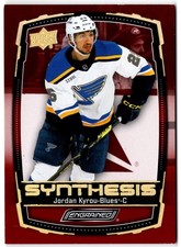 2023-24 Upper Deck Engrained Synthesis Red JORDAN KYROU #S-32 St. Louis Blues UD