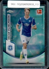 2024 Topps Chrome bundesliga Oscar Vilhelmsson /275 aqua choice wave #19
