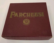 Vintage Parcheesi Selchow & Righter Wooden Tokens, Dice & Cups, Instructions 