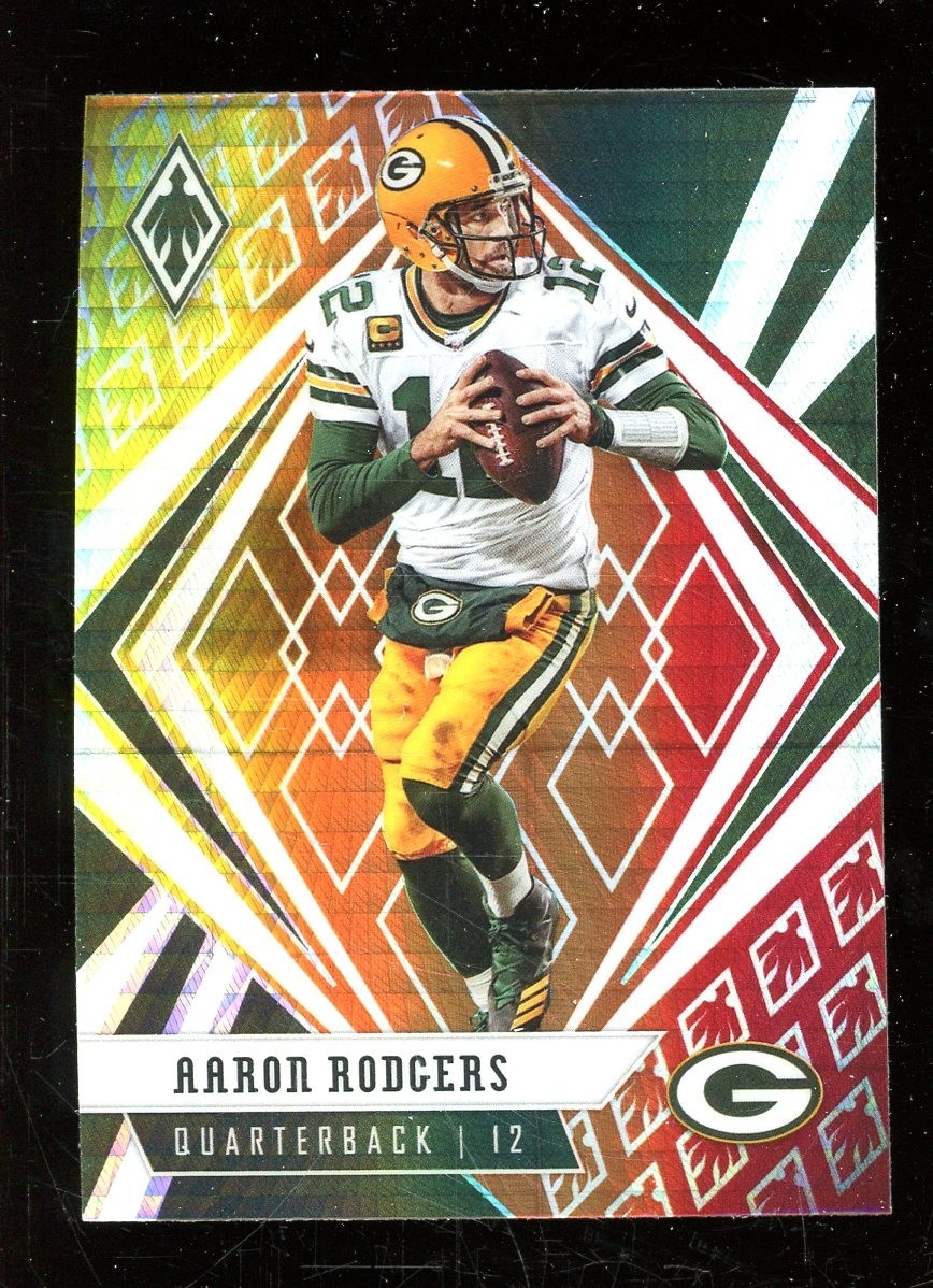 Aaron Rodgers 2020 Panini Phoenix Fire Burst Football Card #19