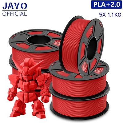 JAYO 5.5KG PLA+2.0 Red 3D Printer Filament 1.75mm Less Stringing For Cosplay