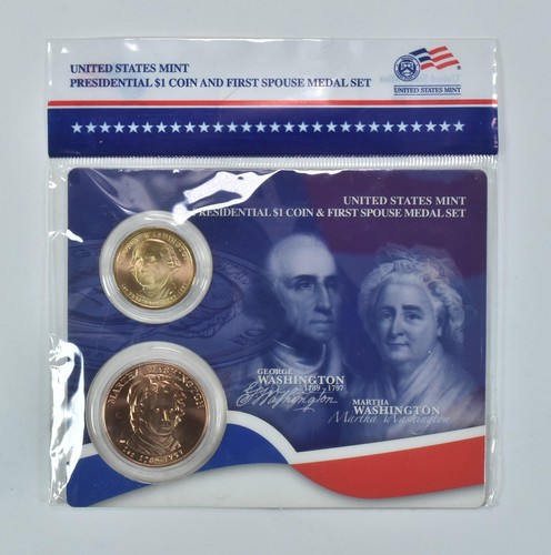 2007 Presidential $1 & First Spouse Medal Set - George & Martha Washington