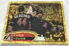 2012 Topps Series 2 Baseball Chris Young Arizona Diamondbacks Gold Sparkle #643