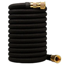 Garden Water Hose 4X Stronger Deluxe Expandable Flexible Stretch Black 25, 100FT
