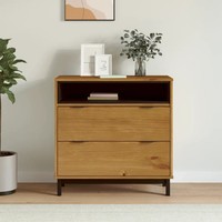 Schubladenschrank Flam Massivholz Kiefer 80X40X80 Cm (Bxtxh)