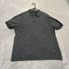 Nike Tiger Woods ADV Dri-FIT Polo Shirt Mens Large Gray Camo Golf Performance TW