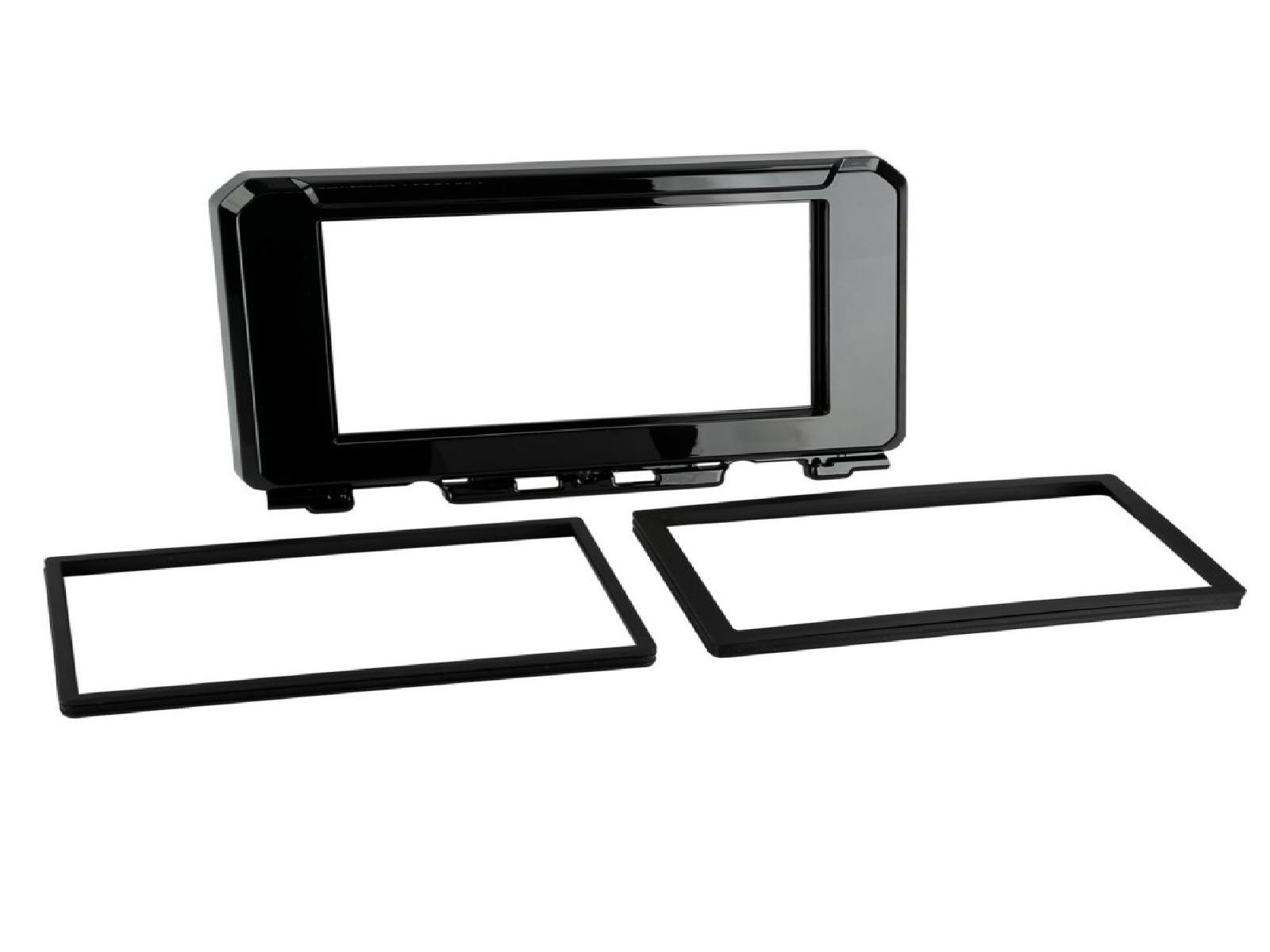 Remplacer l'autoradio Suzuki Jimny avec la façade 2DIN noire laquée sur mesure