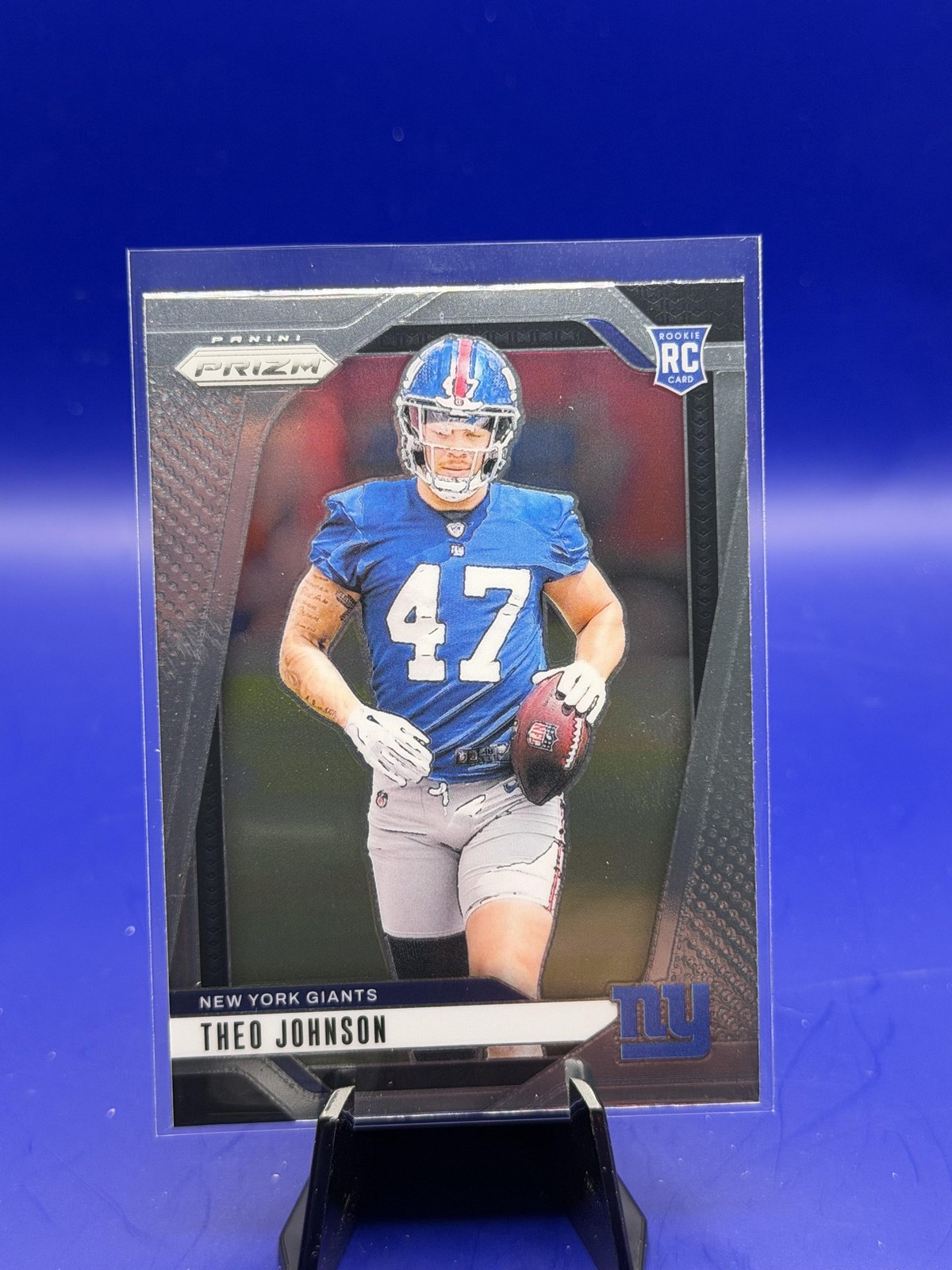 Theo Johnson 2024 Panini Prizm Rookie #390 Green New York Giants Rookie