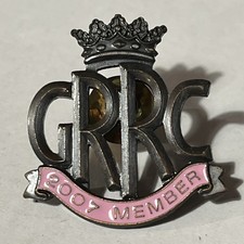 2007 Goodwood Road Racing Club GRRC Members Enamel & Metal Pin Badge