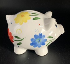 Keramik Sparschwein m. Schloss u. Schlüssel; L18cm, B12cm, H12cm